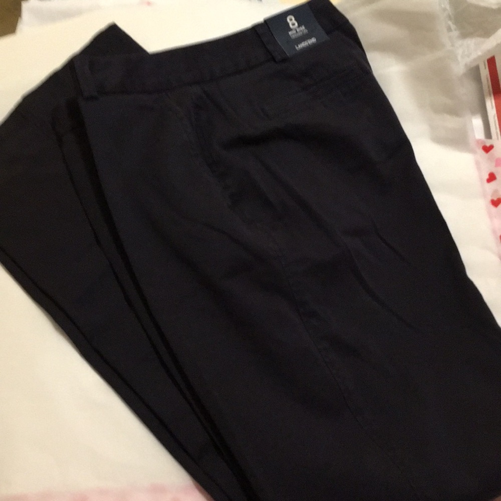 LANDS' END SIZE 2 MID-RISE TROUSER LEG True NAVY NWT
Chino Stretch

208